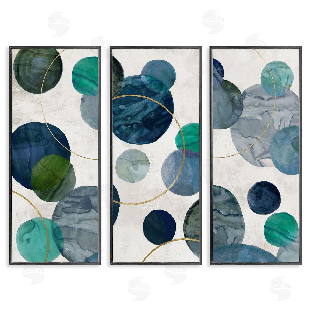 Jacob Q Planetary Circles Abstract Canvas Wall Art Print