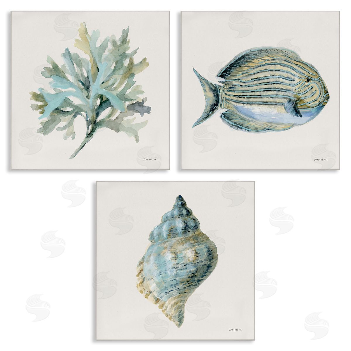 Danhui Nai Coastal Bliss Sea Life Canvas Wall Art Print