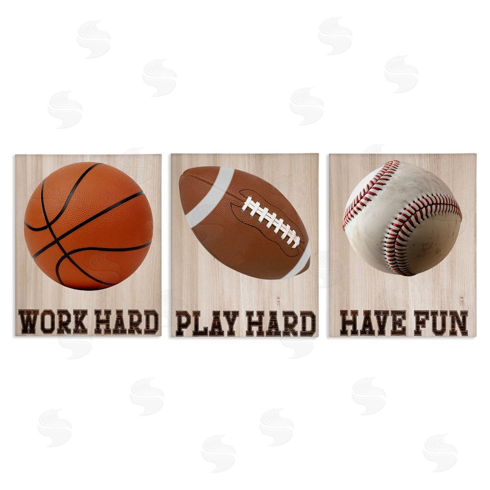Marcus Prime Motivational Sports Words Canvas Wall Art Set