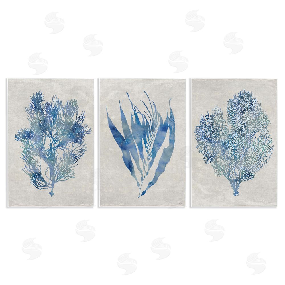 Amber Sterling Silhouette Seaweed Sprigs Wall Plaque Art Print