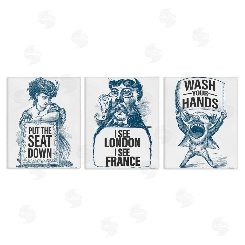Susan Ball Vintage Hygiene Reminders Canvas Wall Art Print