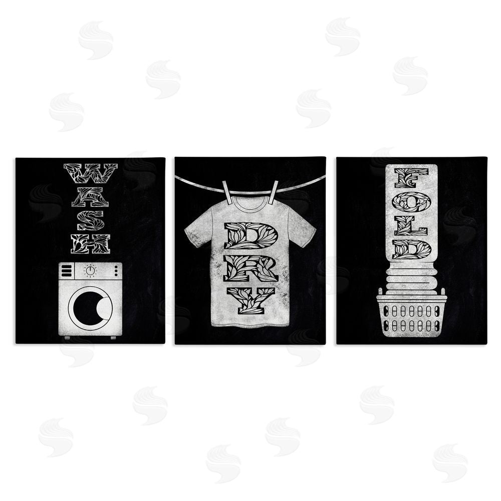 Marcus Prime Wash & Dry Ornate Letters Stretched Canvas Wall Art Print