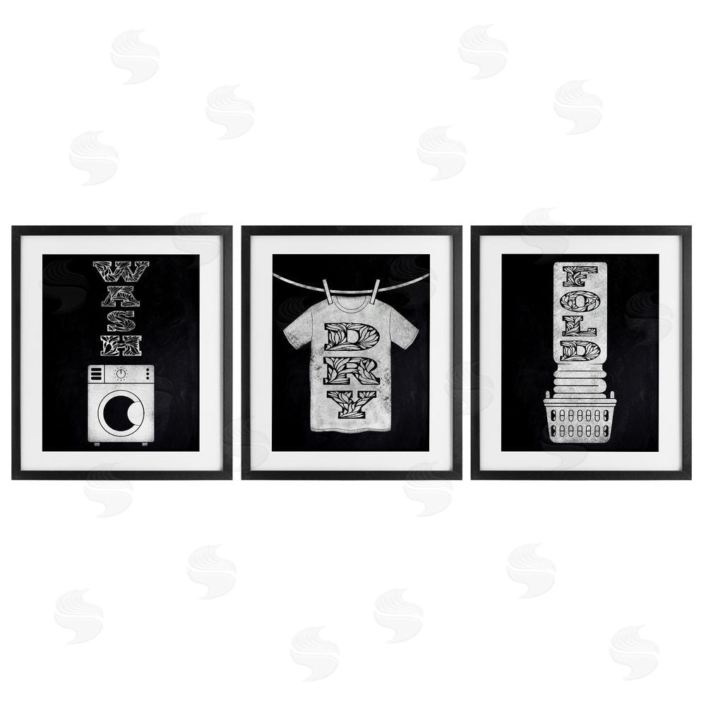 Marcus Prime Wash & Dry Ornate Letters Black Framed Print Under Glass Wall Art