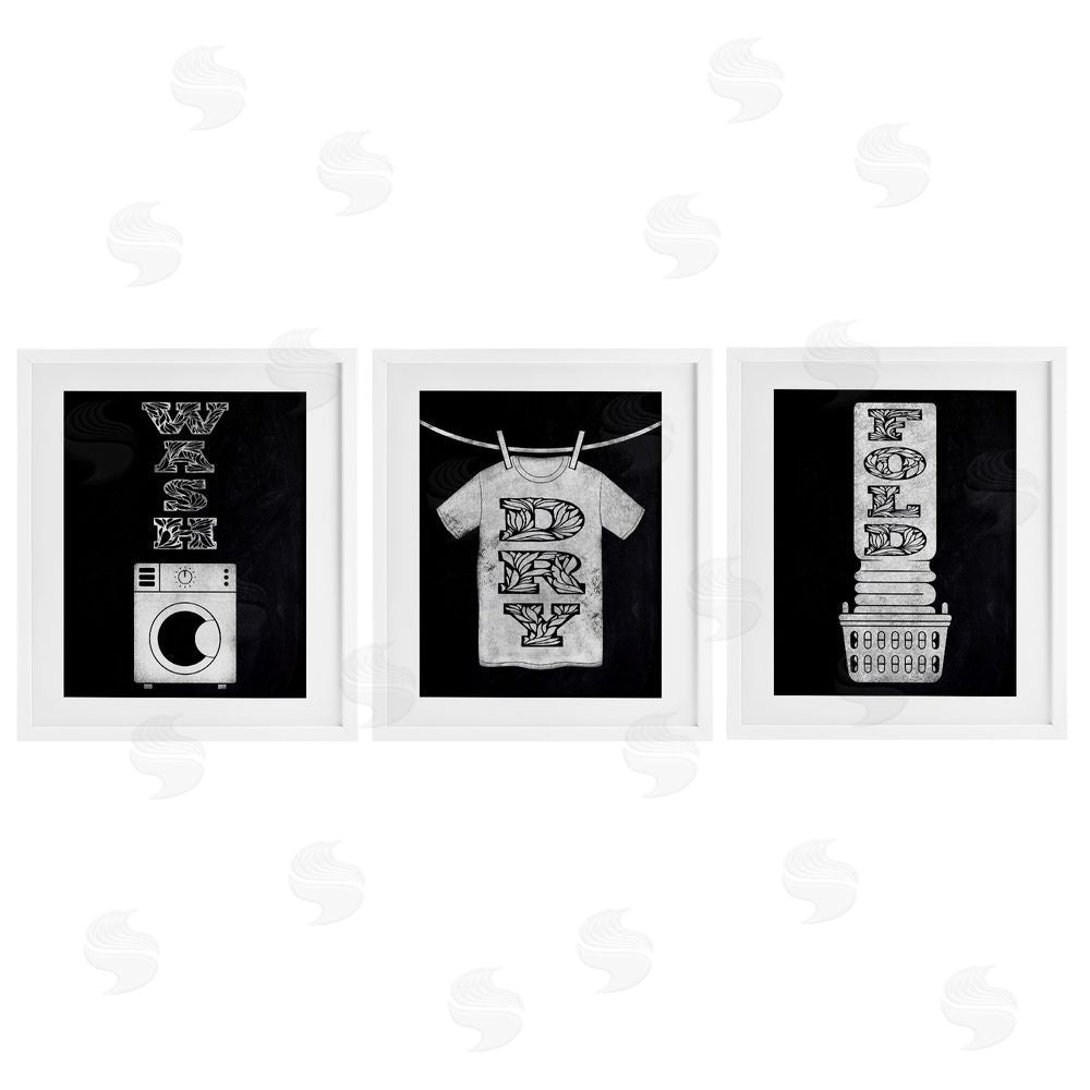 Marcus Prime Wash & Dry Ornate Letters White Framed Print Under Glass Wall Art