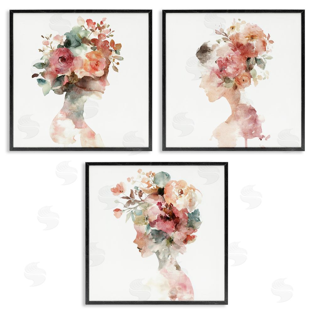 Svetlana Aleynikova Floral Dreamscape Portraits Black Framed Giclee Wall Art Print