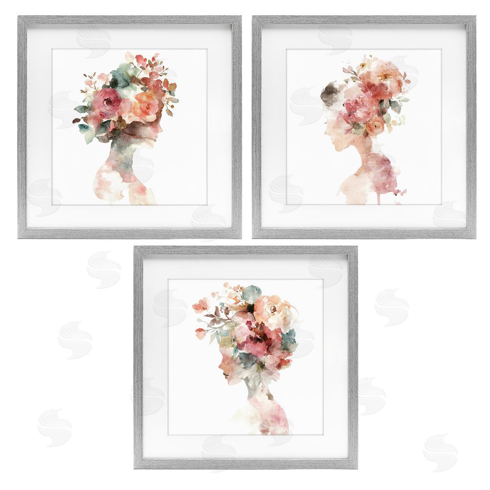 Svetlana Aleynikova Floral Dreamscape Portraits Gray Framed Print Under Glass Wall Art