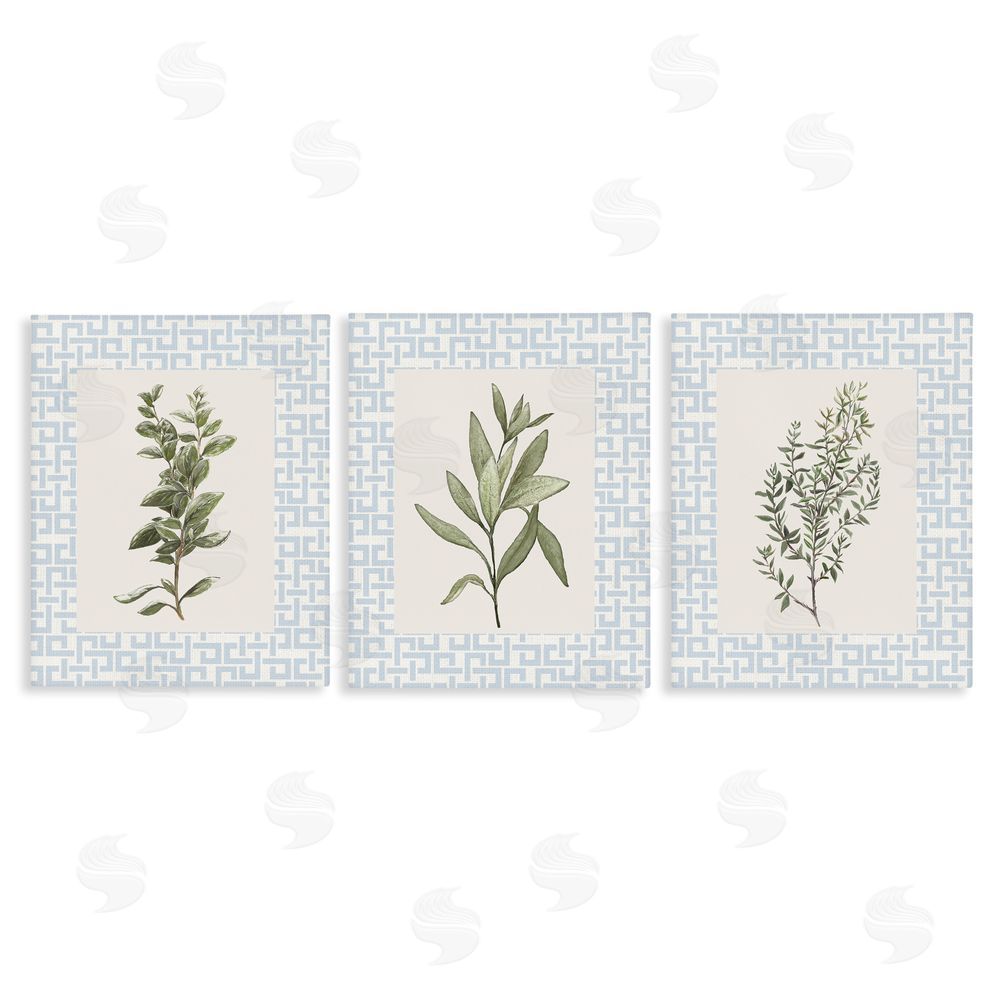 Sundance Graphics Kitchen Herbs on Geometric Canvas Wall Art Print