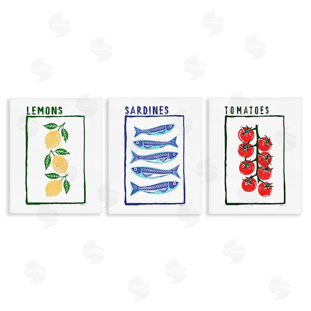 Amanda Greenwood Healthy Summer Foods Canvas Wall Art Print