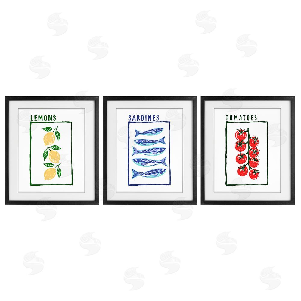 Amanda Greenwood Healthy Summer Foods Black Framed Print Under Glass Wall Art