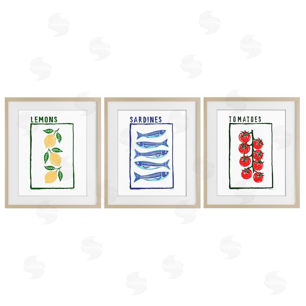 Amanda Greenwood Healthy Summer Foods Birch Framed Print Under Glass Wall Art