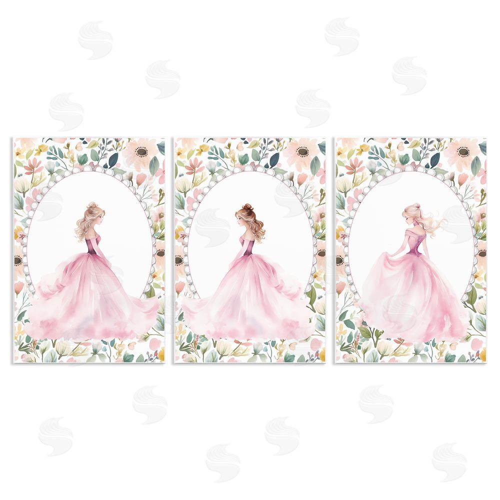 Christine Simpson Art Bordered Princess Love Wooden Wall Plaque Art Print