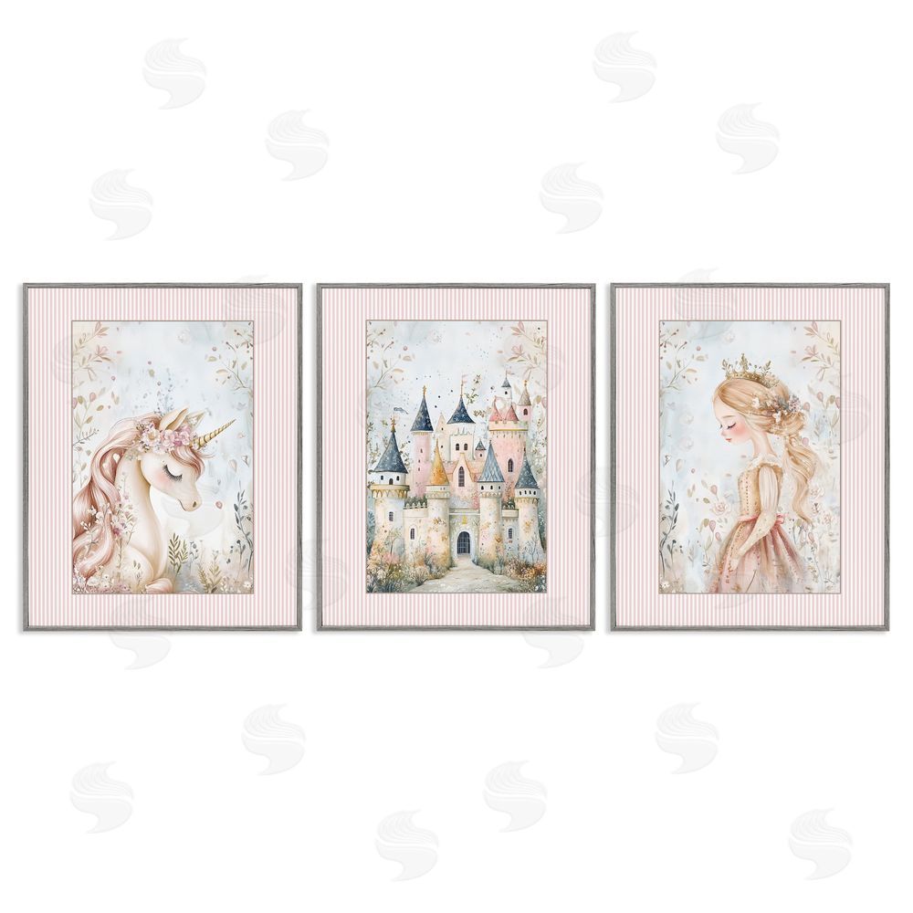 Christine Simpson Art Fantasy Enchanted Dreams Gray Framed Giclee Wall Art Print