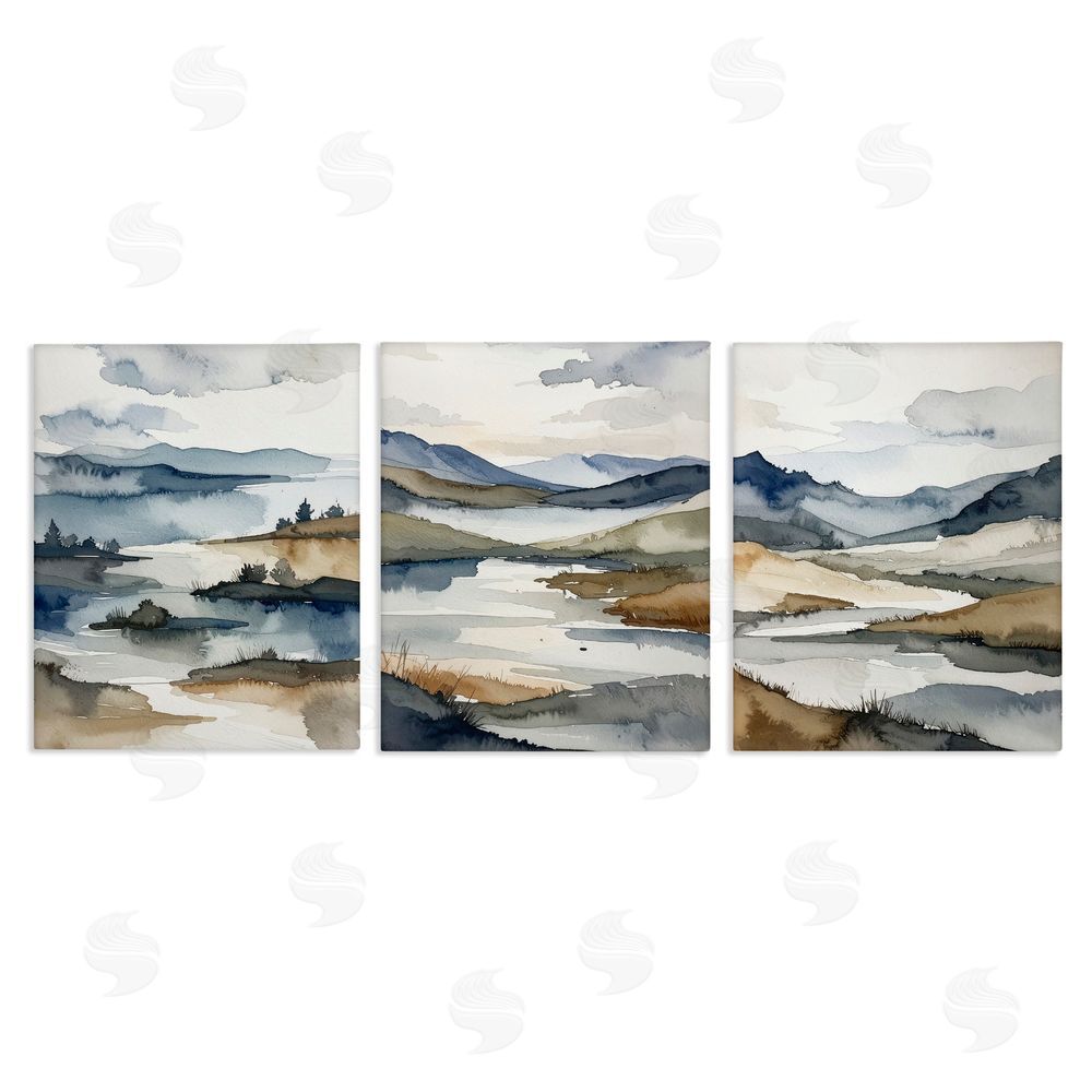 Alonza Saunders Continuous Flow Of Water Stretched Canvas Wall Art