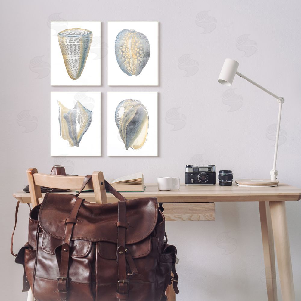 Vision Studio Minimal Marine Shells Unique Pattern Canvas Wall Art Print in Room