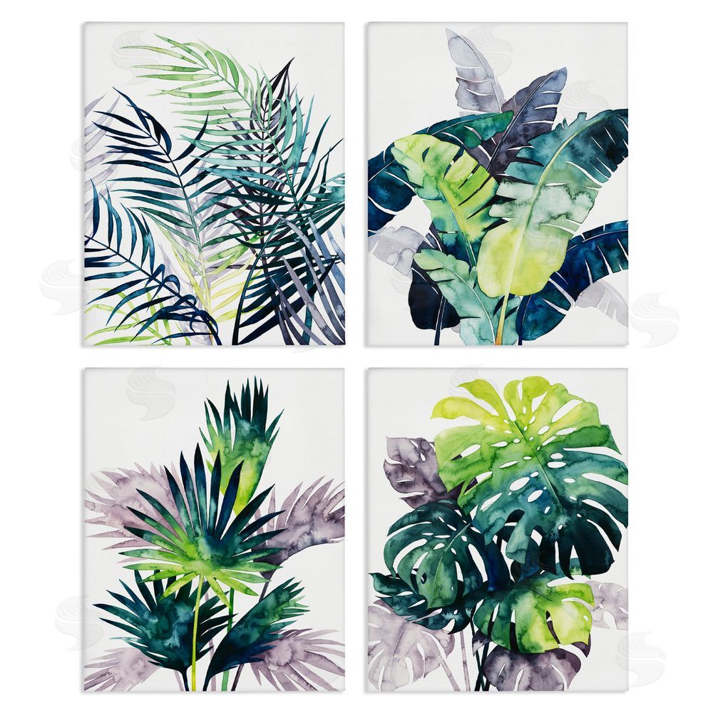 Grace Popp Various Tropical Palm Fans Plants Canvas Wall Art Print