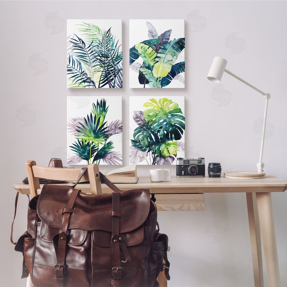 Grace Popp Various Tropical Palm Fans Plants Canvas Wall Art Print in Room