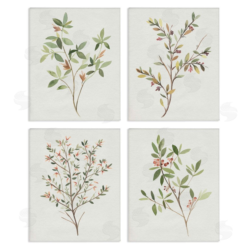 Annie Warren Soft Farmhouse Botanicals Charming Wild Foliage Canvas Wall Art Print