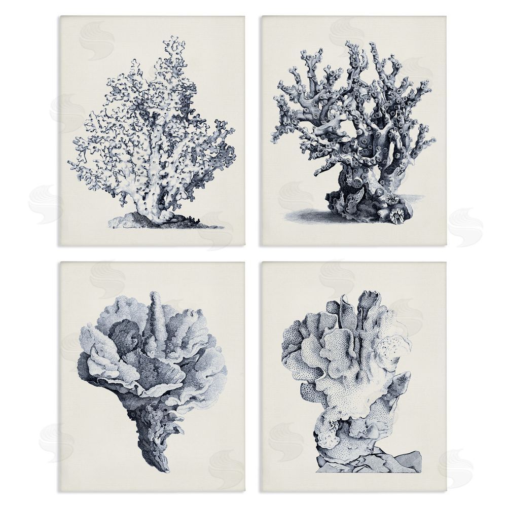 Vision Studio Vintage Sea Coral Underwater Ocean Life Canvas Wall Art Print