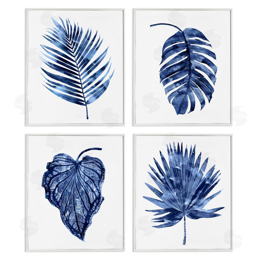 Melonie Miller Varied Leaves Simple Botanical Plant White Framed Giclee Wall Art Print