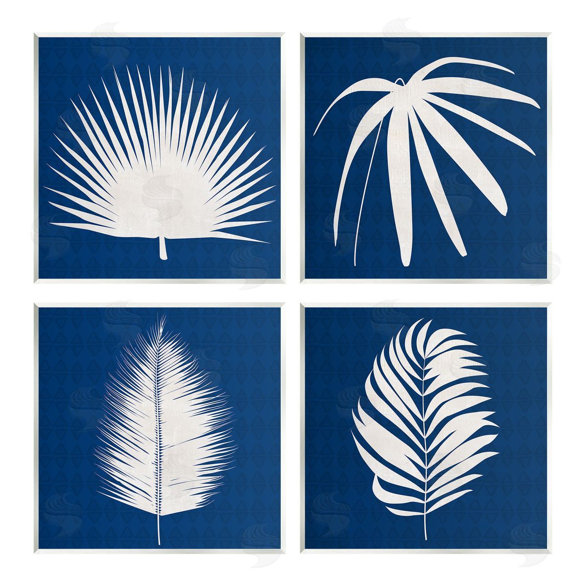 Susan Jill Contemporary Plant Leaf Silhouettes Wooden Wall Plaque Art Print