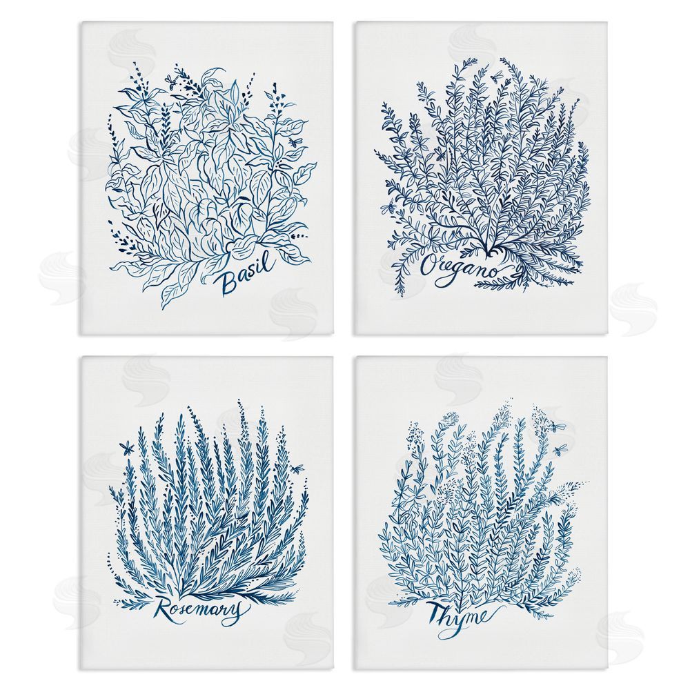 Laura Marr Mixed Herbs Botanical Plants Canvas Wall Art Print