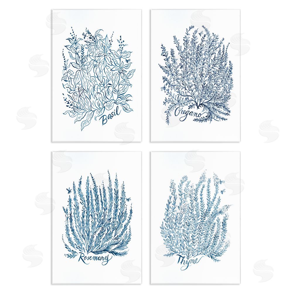 Laura Marr Mixed Herbs Botanical Plants Wooden Wall Plaque Art Print