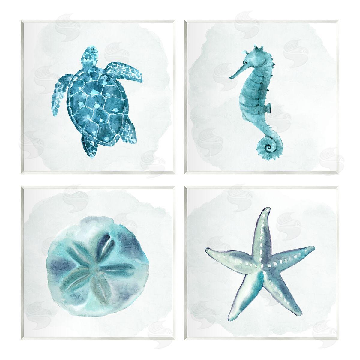 Kim Allen Aquatic Ocean Life Portraits Wooden Wall Plaque Art Print