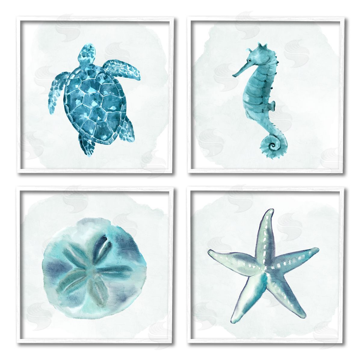 Kim Allen Aquatic Ocean Life Portraits White Framed Giclee Wall Art Print