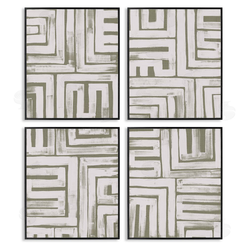 June Erica Vess Abstract Geometric Shapes Arrangement Black Framed Giclee Wall Art Print