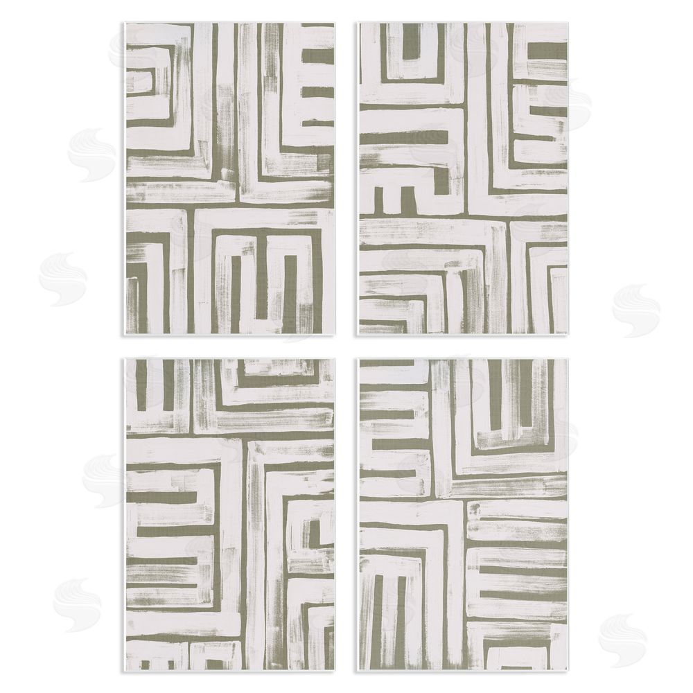 June Erica Vess Abstract Geometric Shapes Arrangement Wooden Wall Plaque Art Print