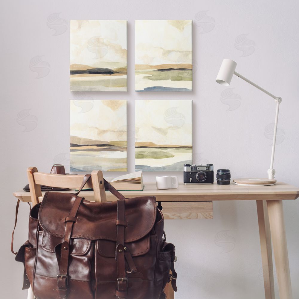 Annie Warren Sunlit Scenery Horizon Landscapes Canvas Wall Art Print in Room