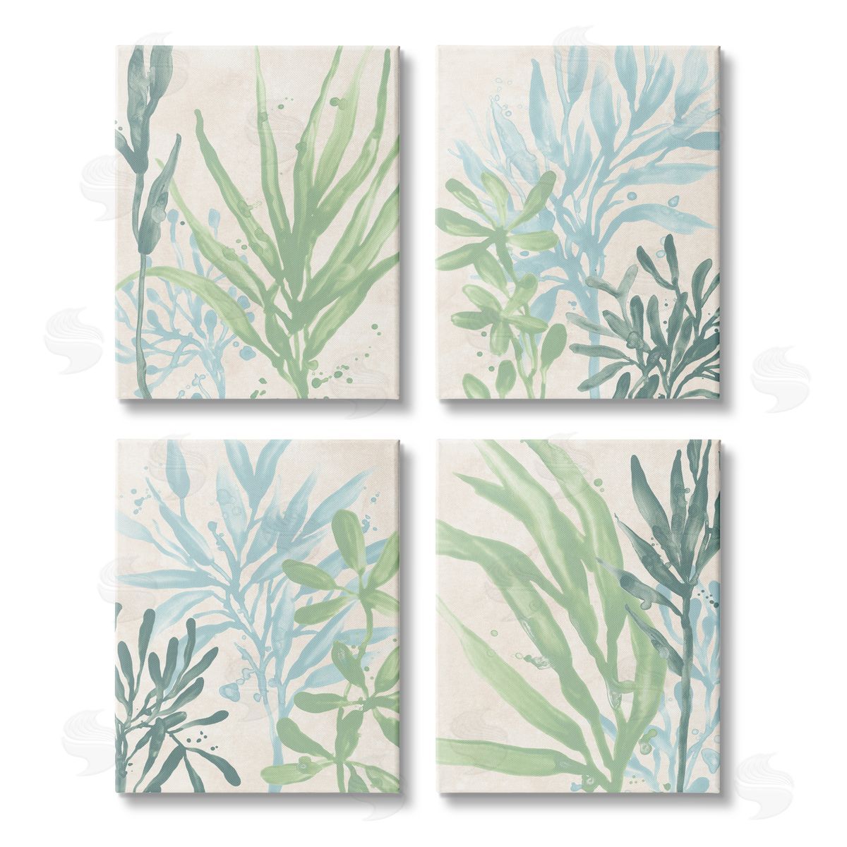 June Erica Vess Aquatic Botanical Seaweed Plants Canvas Wall Art Print