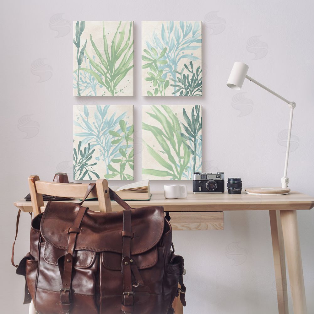 June Erica Vess Aquatic Botanical Seaweed Plants Canvas Wall Art Print in Room