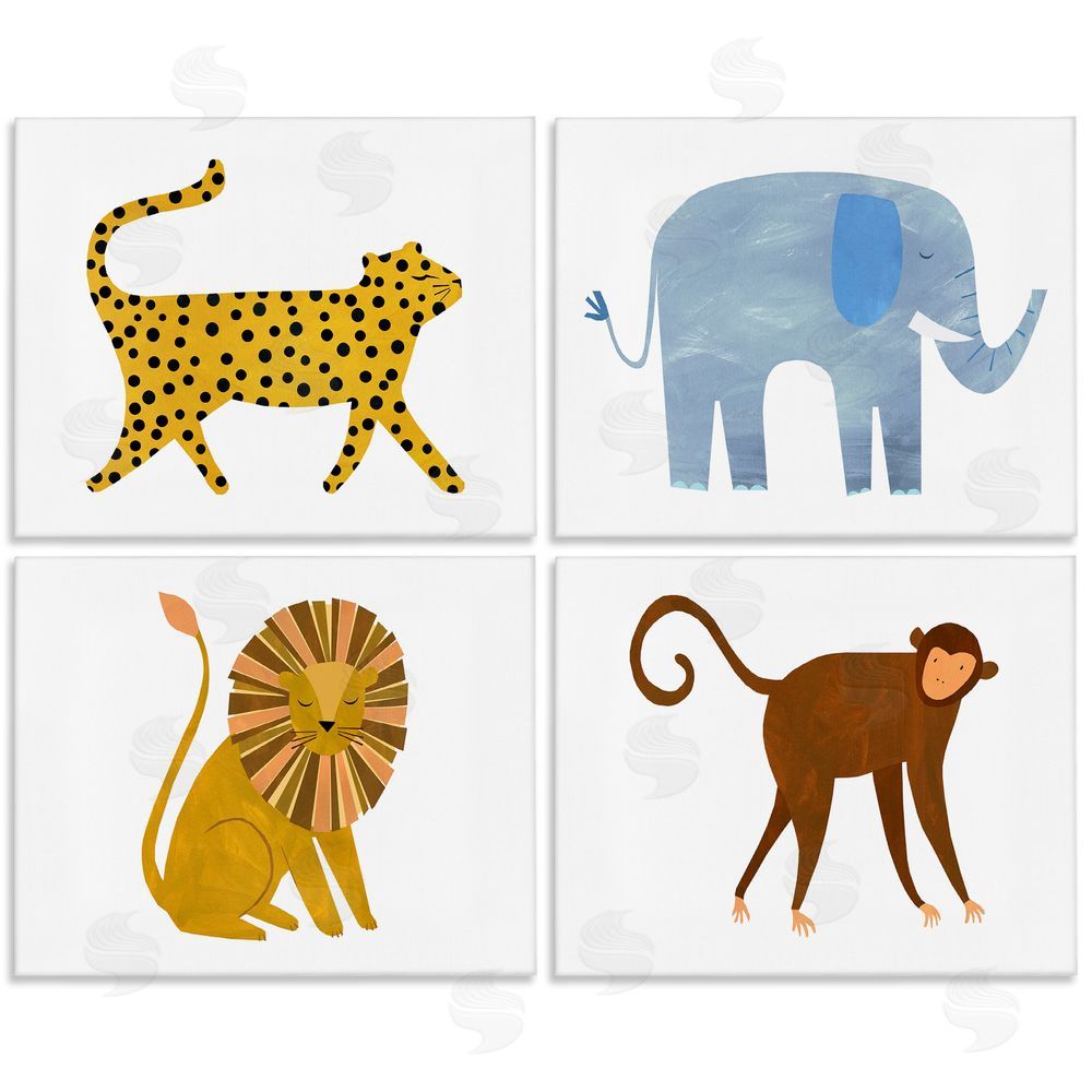 Emily Kopcik Various Whimsical Wildlife Animals  Canvas Wall Art Print