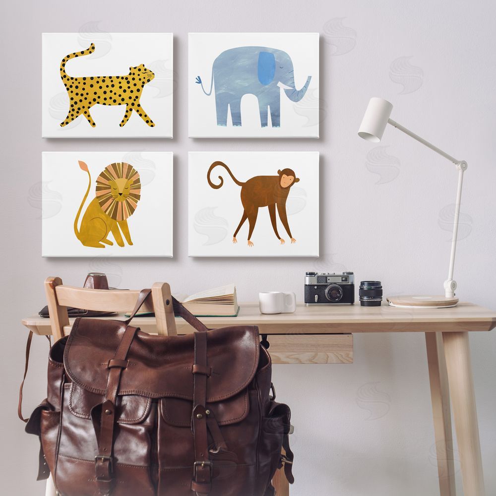 Emily Kopcik Various Whimsical Wildlife Animals  Canvas Wall Art Print in Room