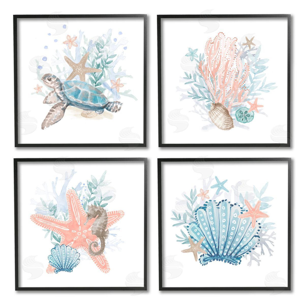 Lanie Loreth Various Sea Life Nautical Coral Reef Black Framed Giclee Wall Art Print