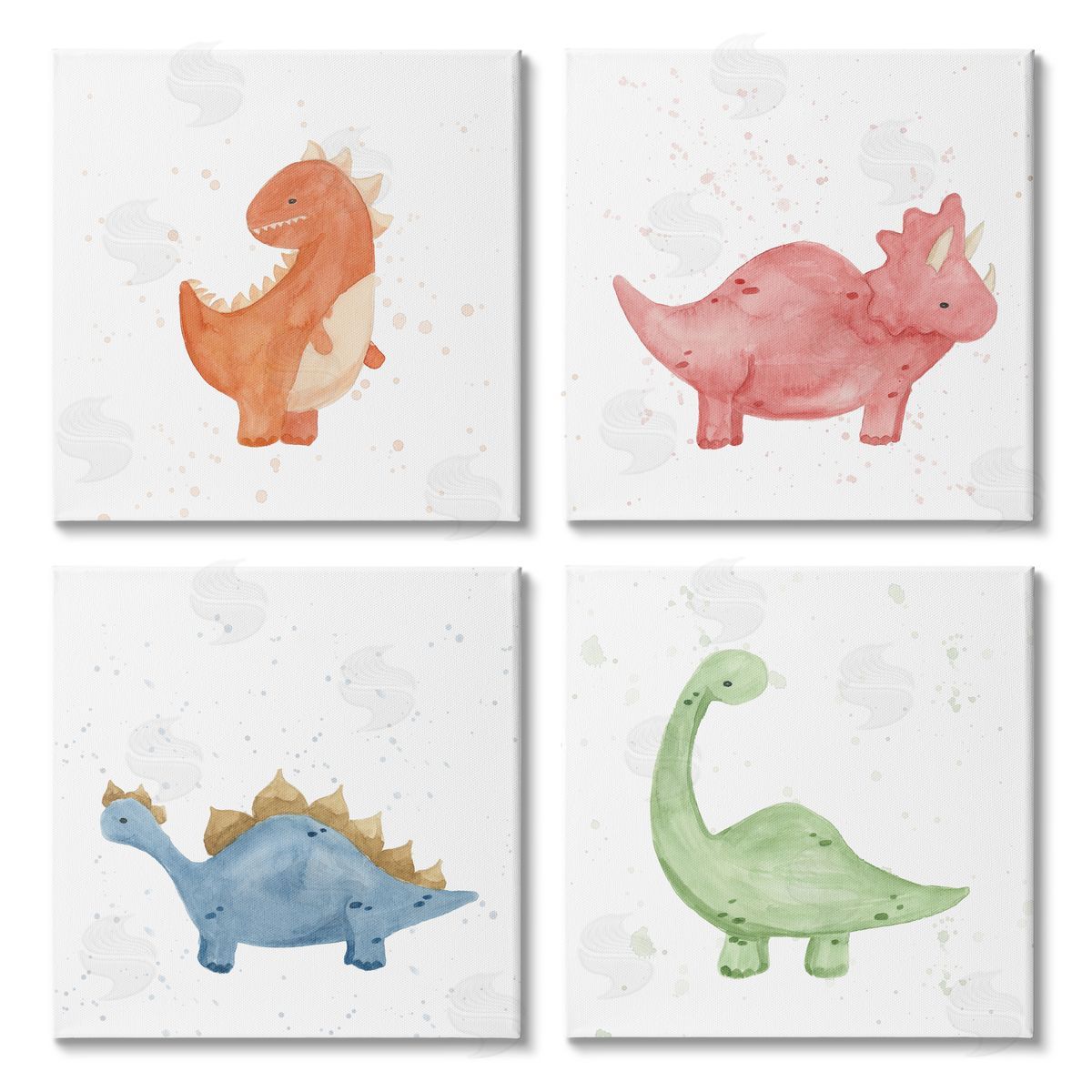 Lucille Price Fun Nursery Dinosaurs Animals Canvas Wall Art Print