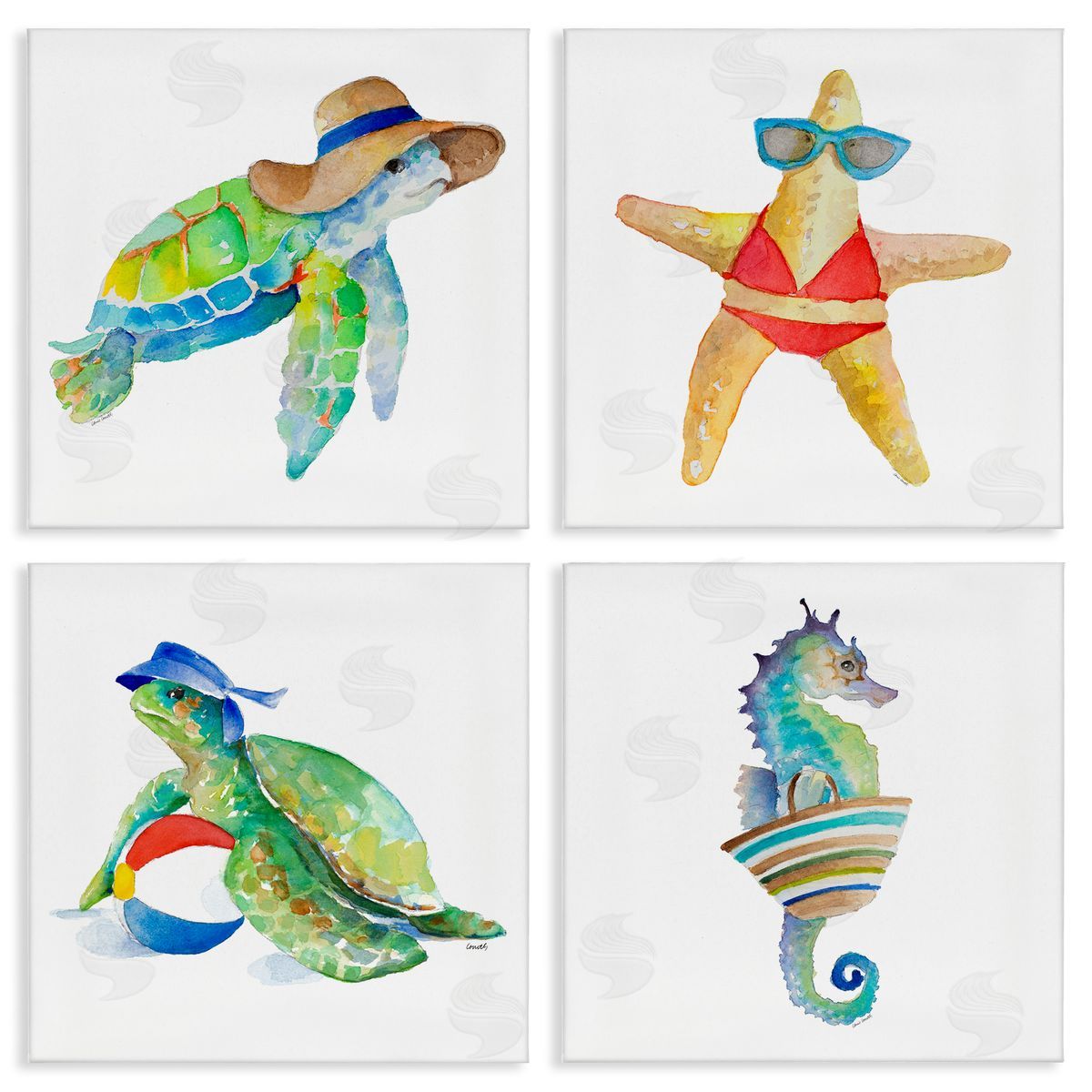 Lanie Loreth Summer Beach Creatures Canvas Wall Art Print