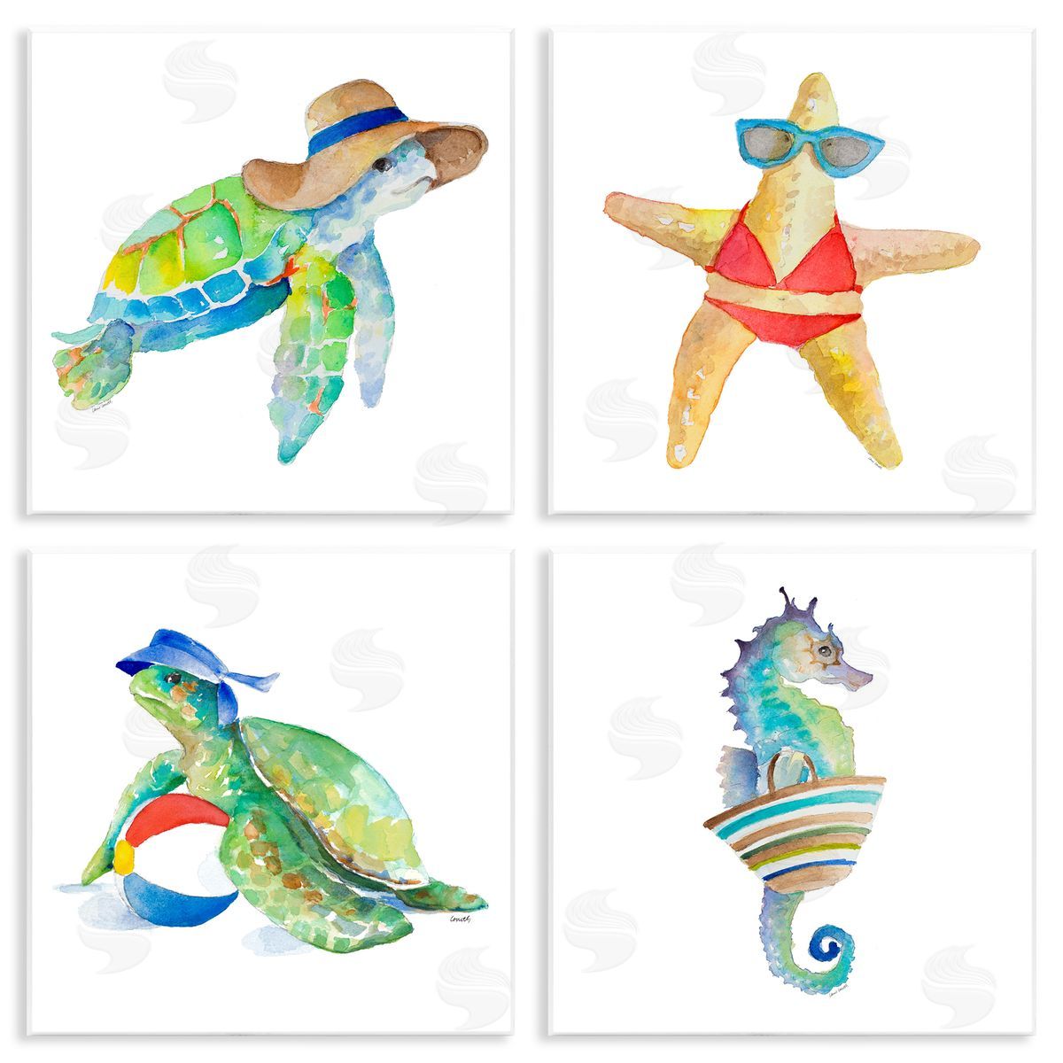 Lanie Loreth Summer Beach Creatures Wooden Wall Plaque Art Print