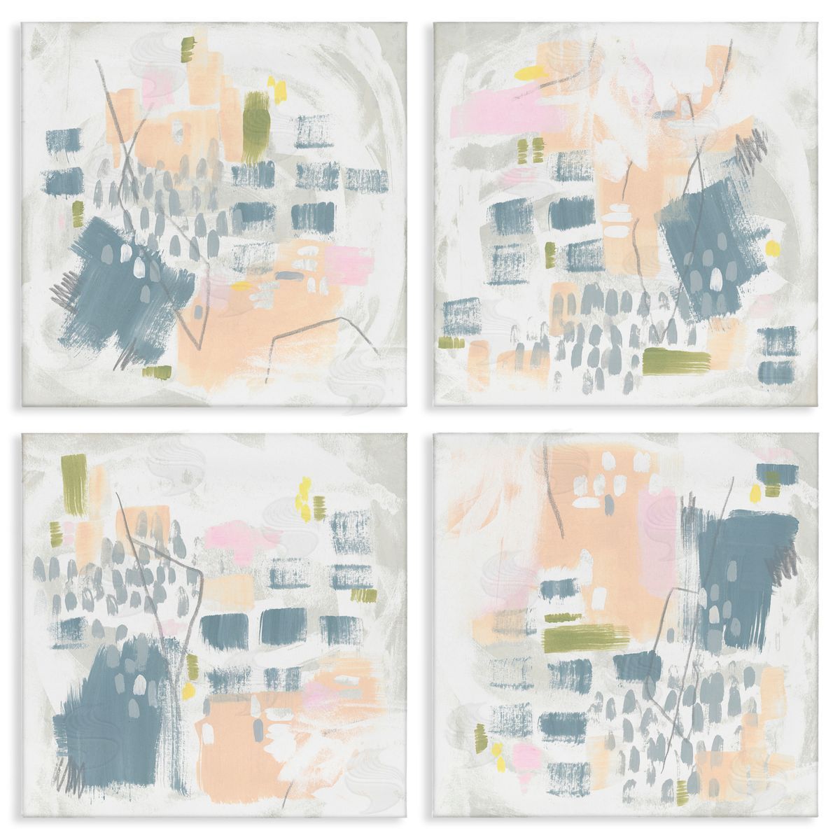 June Erica Vess Soft Chaotic Collage Canvas Wall Art Print