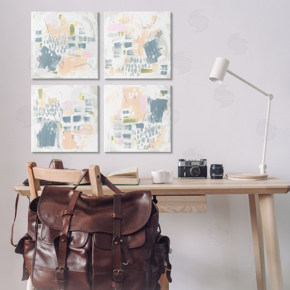 June Erica Vess Soft Chaotic Collage Canvas Wall Art Print in Room