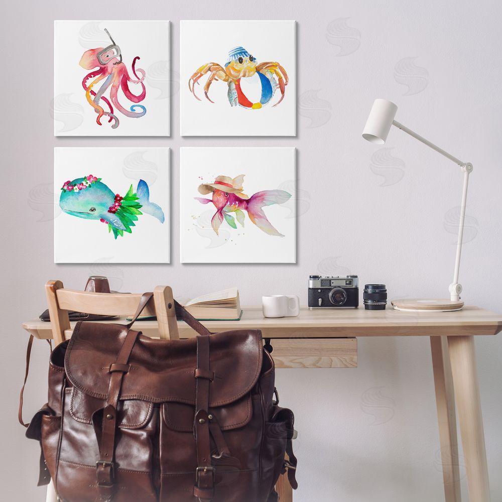 Samantha Carter Sea Creatures at Beach Canvas Wall Art Print in Room