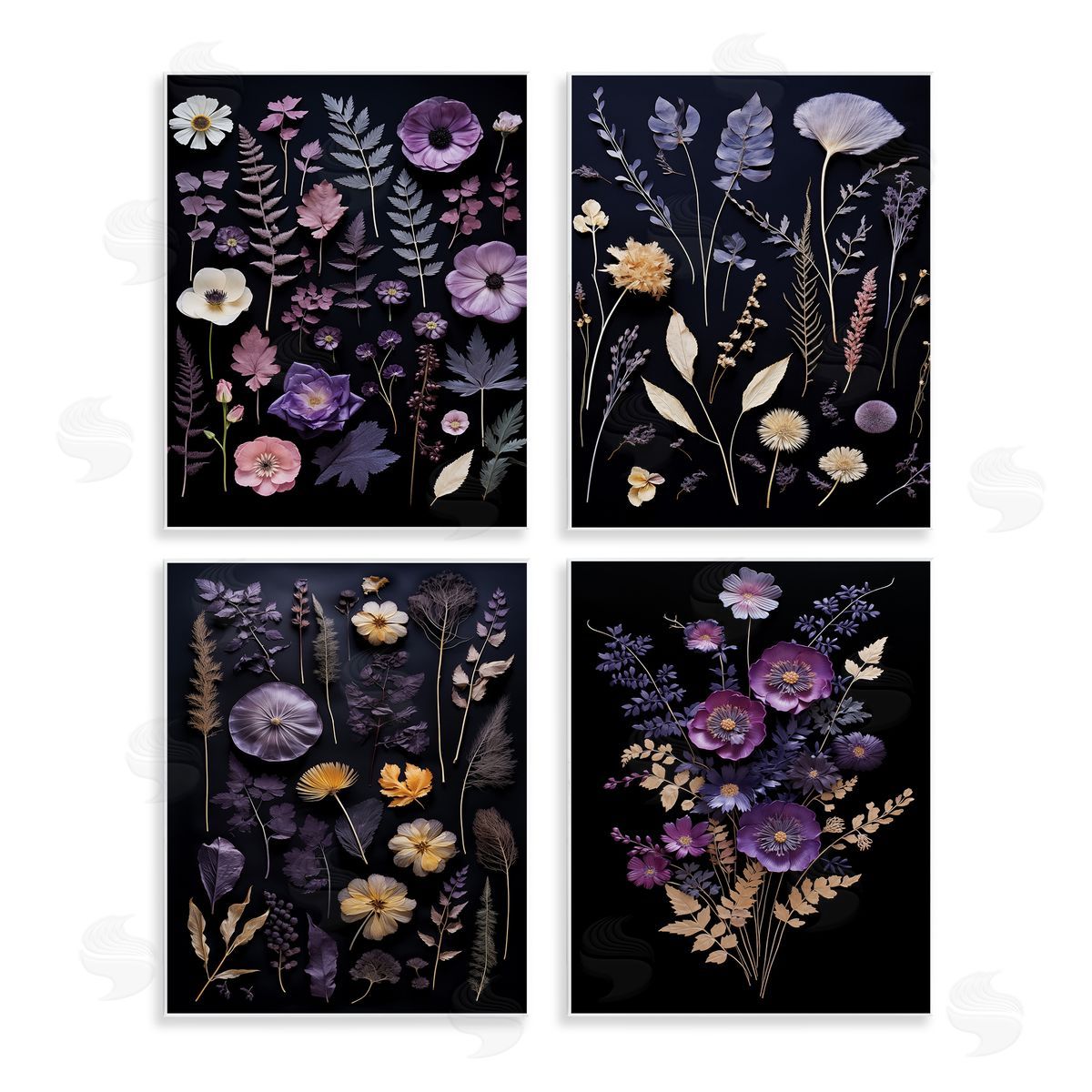 Dimensional Cottage Flower Sprigs Wood Plaque Wall Art, Home Decor by Heidi Kuntz
