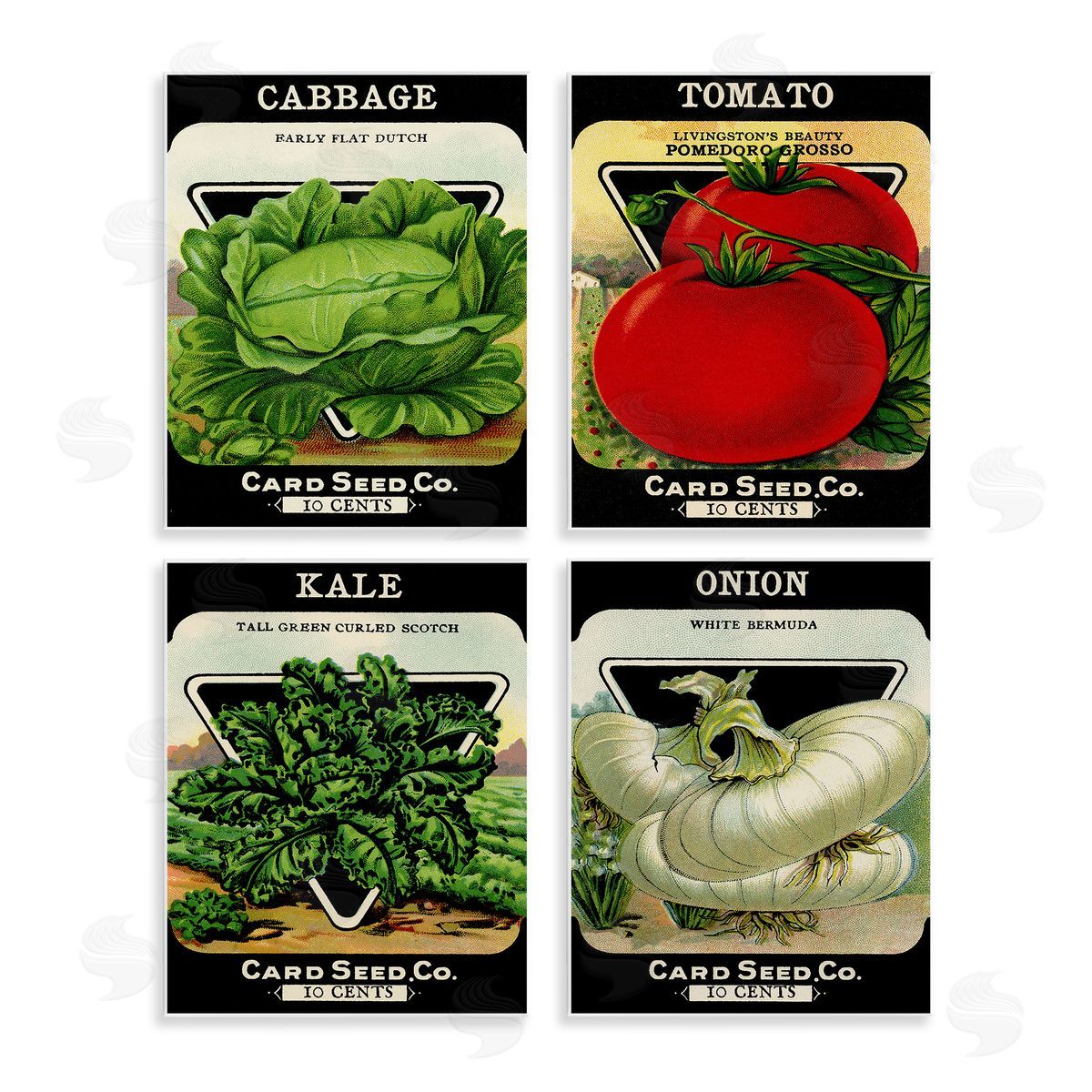 Vintage Garden Cabbage Wood Plaque Wall Art, Home Decor by Stupell Studio