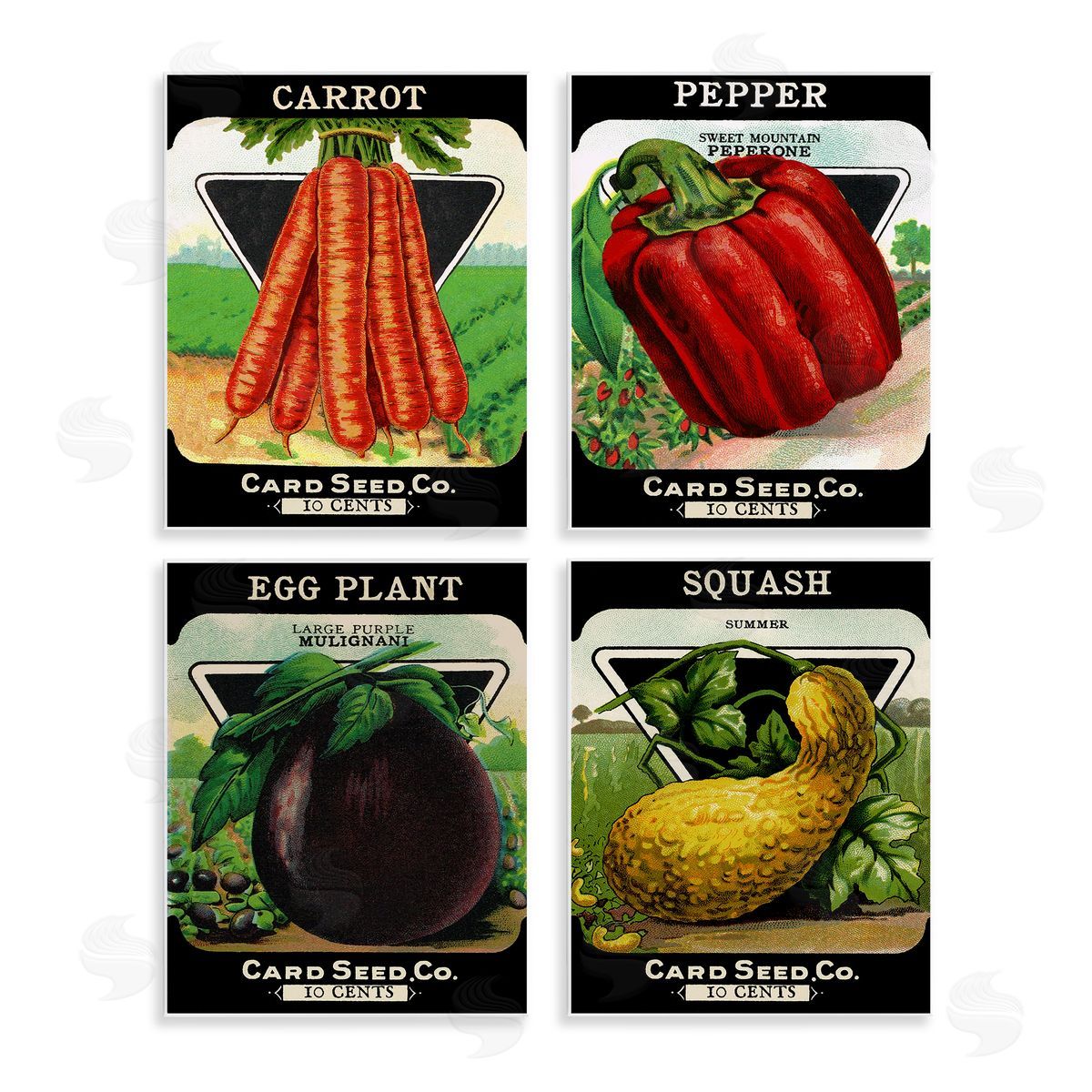 Vintage Farm Garden Vegetables Wood Plaque Wall Art, Home Decor by Stupell Studio