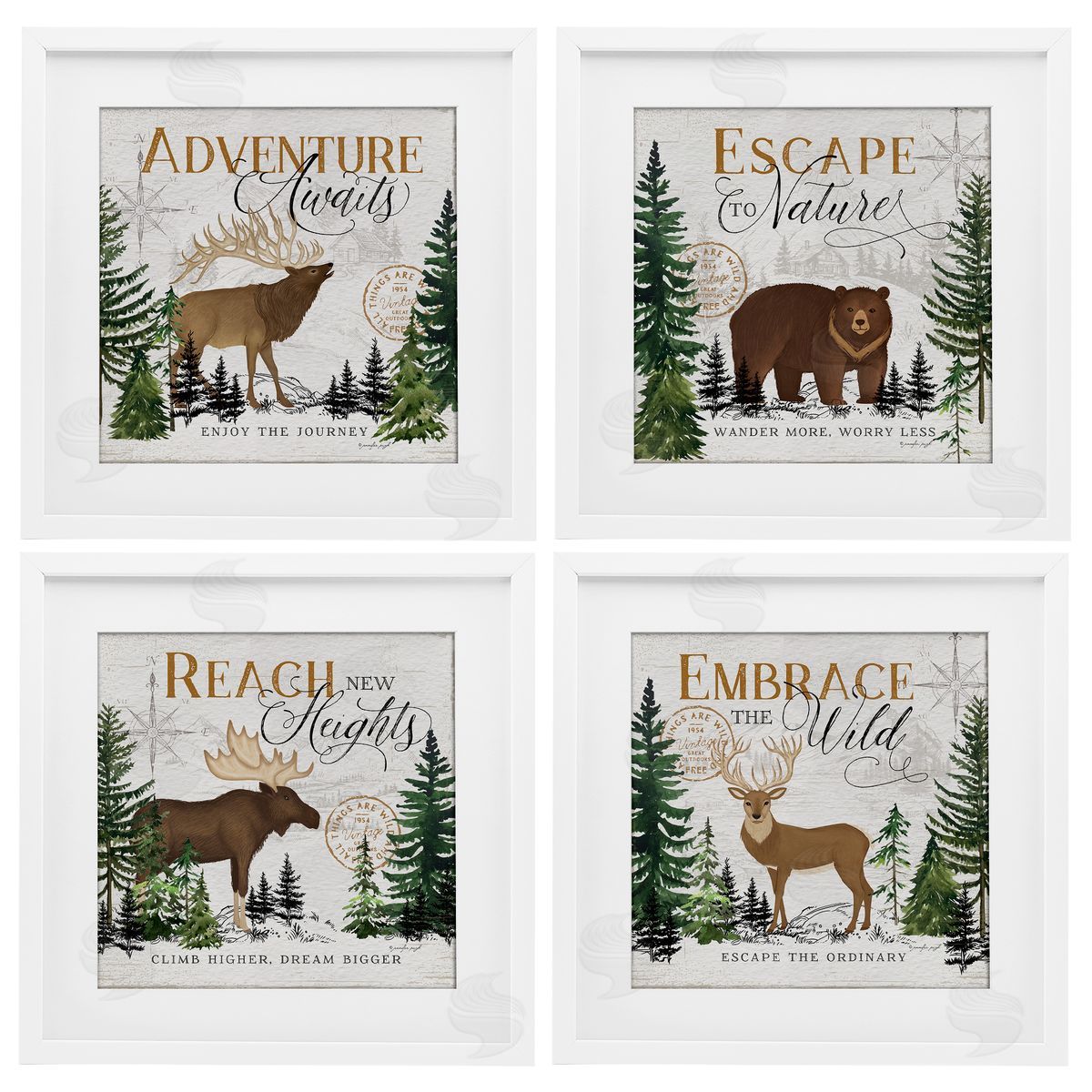 Jennifer Pugh Ivory Pines Adventure Sayings Canvas Wall Art Print