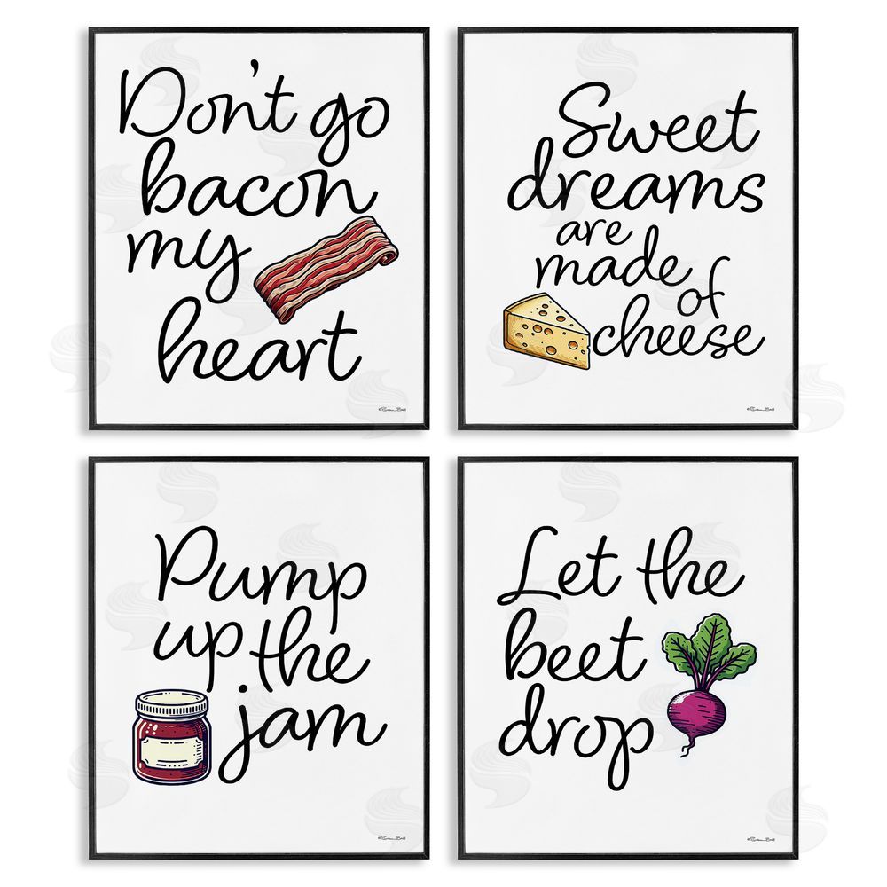 Susan Ball Fun Music Lyric Puns Black Framed Giclee Wall Art Print