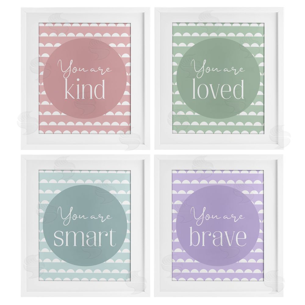 Christine Simpson Art Empowering Confidence Statements White Framed Print Under Glass with Mat Wall Art