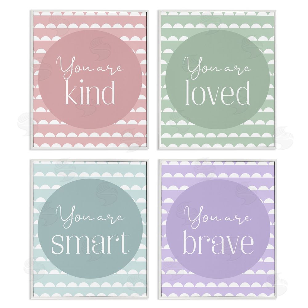 Christine Simpson Art Empowering Confidence Statements White Framed Giclee Wall Art Print
