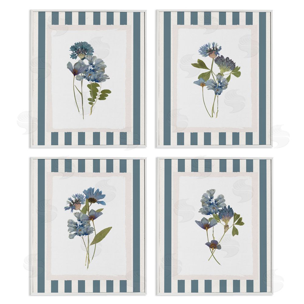Val Rhodes Summer Memory Florals White Framed Giclee Wall Art Print